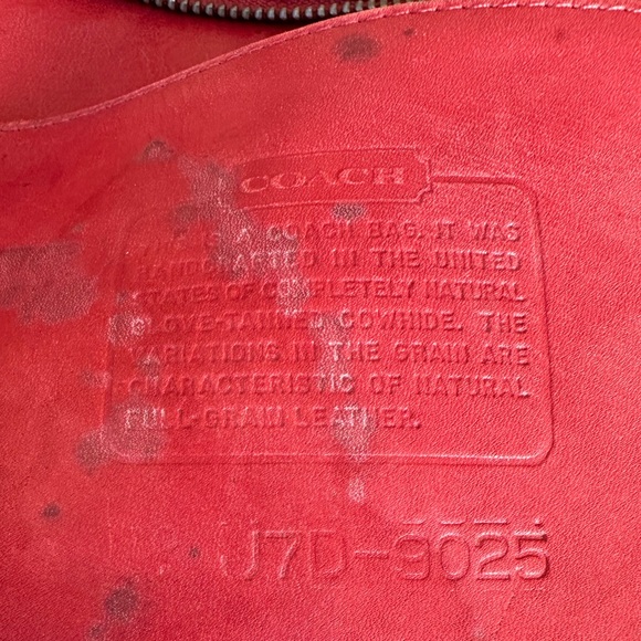🎈Vintage Coach Red Ergo Zip 9025 🎈 - Picture 12 of 13
